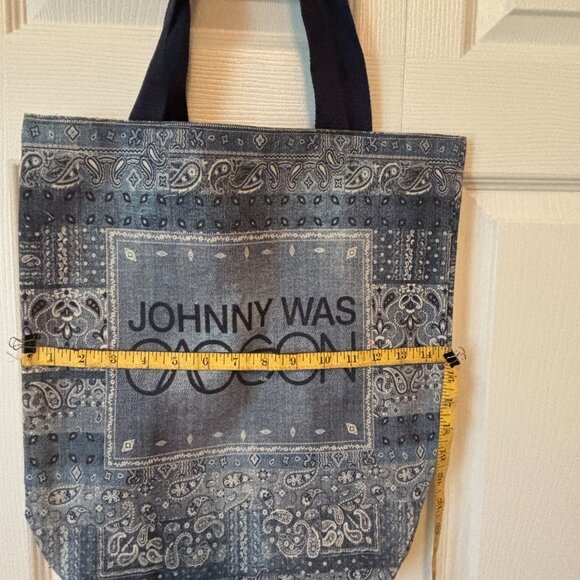 Rare Johnny Was Workshop Bag Sasson Denim Exterior Paisley Bag - Picture 12 of 12